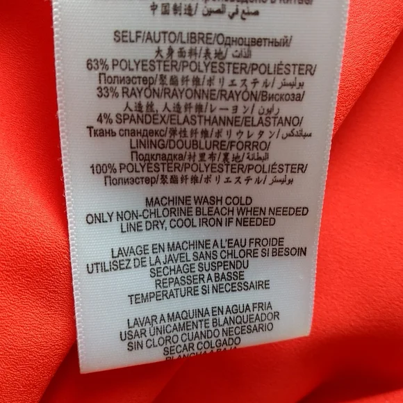 BCBGMAXAZRIA Cocktail Orange, Tangerine Sheath With Cut-out Bodice Sz 4 NWOT - Picture 9 of 9